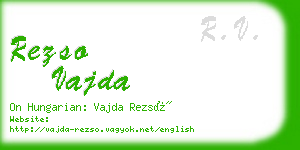 rezso vajda business card